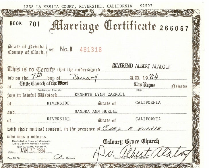 calrk county marriage nevada record
